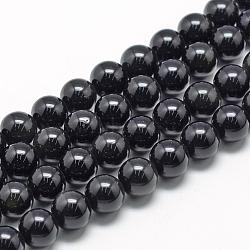Natural Obsidian Beads Strands, Round, 10mm, Hole: 1mm, about 40pcs/strand, 15.7 inch(G-R446-10mm-24)
