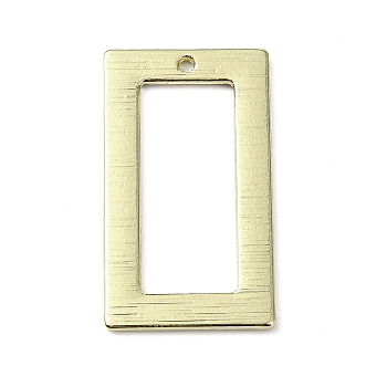 Rack Plating Alloy Pendants, Rectangle, Golden, 32x18x1.2mm, Hole: 1.4mm