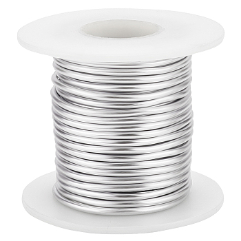 Custom Round Aluminum Wire, Platinum, 10 Gauge, 2.5mm, about 32.81 Feet(10m)/Roll