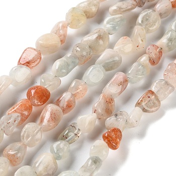 Natural Quartz Beads Strands, Nuggets, Tumbled Stone, 4.5~11.5x3~7x3.5~6mm, Hole: 1~1.2mm, about 48~68pcs/strand, 15.35~15.94''(39~40.5cm)