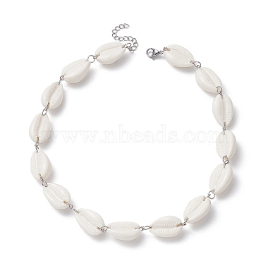 White Shell Shape Acrylic Necklaces
