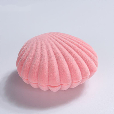 Pink Shell Shape Velvet Gift Boxes