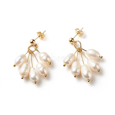 Natural Pearl Stud Earrings(X1-EJEW-TA00006)-4