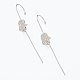 Brass Micro Pave Clear Cubic Zirconia Ear Wrap Crawler Hook Earrings(EJEW-H125-01P)-1