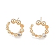 Brass Micro Pave Clear Cubic Zirconia Stud Earring Findings(KK-T062-247G)-3