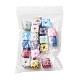 18Pcs 9 Styles Laser & Printed Opaque Acrylic Beads(OACR-FS0002-81)-7