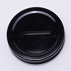 Tinplate Coin Slot Bank Lids, Mason Jar Lid, Black, 7.2x1.4cm(FIND-WH0047-14D)
