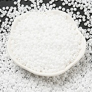TOHO Round Seed Beads, Japanese Seed Beads, (41) Opaque White, 8/0, 3mm, Hole: 1mm, about 10000pcs/pound(SEED-TR08-0041)