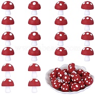 20Pcs Mushroom Silicone Focal Beads, Chewing Toy Accessoies for Teethers, DIY Nursing Necklaces Making, Chocolate, 18mm, Hole: 2mm(JX901B)