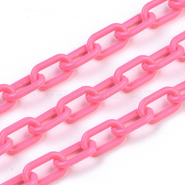Hot Pink Acrylic Paperclip Chains Chain