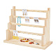 4-Tier 28-Hole Assembled Wood Earring Display Riser Stands(EDIS-WH0021-10)-1