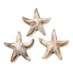 Imitation Shell Acrylic Pendants, Starfish Charms, Navajo White, 48.5x45.5x10mm, Hole: 2mm, about 87pcs/500g(SACR-K005-06)