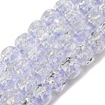 Handmade Foil Lampwork Beads Strands, Nuggets, Lilac, 12~12.5x10~11x10~11mm, Hole: 1.5mm, about 30pcs/strand, 14.37 inch(36.5cm)(FOIL-C002-01A)