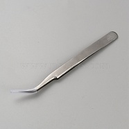 Non-Tarnish 201 Stainless Steel Elbow Tweezers, Stainless Steel Color, 12.2x1x0.15~1.7cm(TOOL-WH20006-02B)