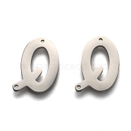 304 Stainless Steel Links Connectors, Letter, Letter.Q, 16x11x1.5mm, Hole: 0.9mm(STAS-Y006-60P-Q)