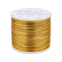 BENECREAT Matte Round Aluminum Wire, Gold, 15 Gauge, 1.5mm, 68m/roll(AW-BC0003-30E-1.5mm)