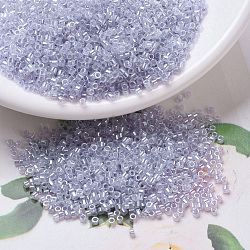 MIYUKI Delica Beads, Cylinder, Japanese Seed Beads, 11/0, (DB0241) Pale Violet Ceylon, 1.3x1.6mm, Hole: 0.8mm, about 20000pcs/bag, 100g/bag(SEED-J020-DB0241)