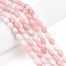 Natural Pink Opal Beads Strands, Rice, 7~8.5x6~6.5mm, Hole: 0.8mm, about 46~48pcs/strand, 14.96~15.35 inch(38~39cm)(G-N346-02B-09)