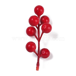 Christmas Theme Foam Imitation Berry, with Iron Wire, for Christmas Table Party Home Decor, Fruit, 90x38x40mm(DIY-Z034-02B)