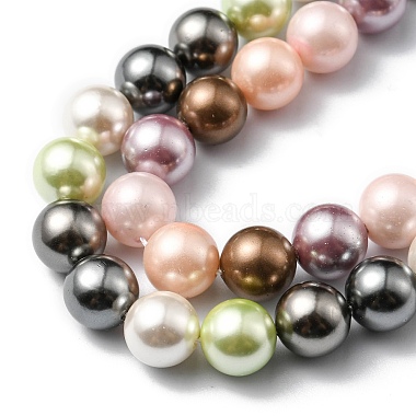 Shell Pearl Colorful Beads Strands(BSHE-F013-14M-8mm)-5