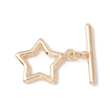 Light Gold Star Brass Toggle Clasps