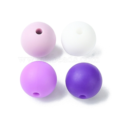Round Food Grade Eco-Friendly Silicone Focal Beads(SIL-F003-01D)-2