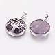 Natural Amethyst Pendants(X-G-E388-09P)-1