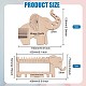 1 Set Elephant Shape  Wooden Knitting Needle Gauge & Yarn Wrap Guide Board(DIY-BC0006-94)-2