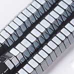 Non-magnetic Synthetic Hematite Bead Strands, Hexagon, Original Color, 5x2mm, Hole: 1mm, about 196pcs/strand, 15.8 inch(G-K225-04A)