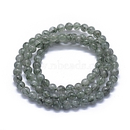 Natural Rutilated Quartz Beads Stretch Wrap Bracelets, Three Loops, Round, 20.5 inch~22.8 inch(52~58cm), Bead: 6~6.5mm, 86~90pcs/strand(BJEW-D443-03)
