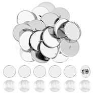 DIY Blank Dome Brooch Making Kit, Including 304 Stainless Steel Brooch Base Settings, Glass Cabochon, Stainless Steel Color, 40Pcs/box(STAS-DC0015-37)
