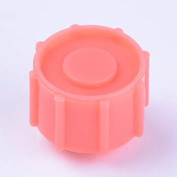 Plastic Stopper, Dispensing Industrial Syringe Barrel Tip Caps, Orange, 12~12.5x10mm