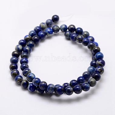 Natural Lapis Lazuli Beads Strands(G-A163-07-8mm)-5