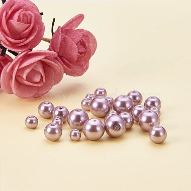 PandaHall Elite Eco-Friendly Dyed Glass Pearl Round Pearlized Bead(HY-PH0009-RB085)-6