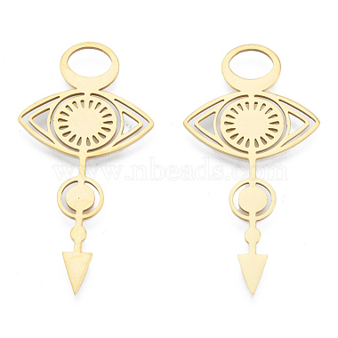 Real 18K Gold Plated Eye 201 Stainless Steel Pendants