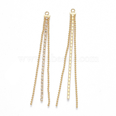 Brass Chain Tassel Big Pendants(KK-T038-45G)-2