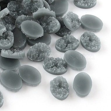 14mm Gray Oval Resin Cabochons