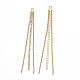 Brass Chain Tassel Big Pendants(KK-T038-45G)-2