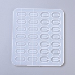 Pendant Silicone Molds, Resin Casting Molds, For UV Resin, Epoxy Resin Jewelry Making, Oval, White, 170x151x6mm, Oval: 30x15mm & 27x17mm, Hole: 21.5x8mm & 18x7.5mm(DIY-L023-24)