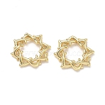 Brass Beads, Star with Thorn, Large Hole Beads, Cadmium Free & Lead Free, Rack Plating, Long-Lasting Plated, Real 18K Gold Plated, 17.5x3mm, Hole: 8mm(KK-CBA9234-20G)