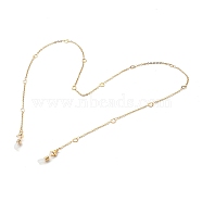 304 Stainless Steel Heart Link Cable Chain Necklaces, EyeGlass Chains, Golden, 27.56 inch(70cm)(AJEW-EH00378-02)
