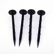 (Clearance Sale)Polypropylene(PP) Garden Stakes Anchors, Garden Ground Nail, Fixing Tools for Plant Support, Black, 154x33mm, Pin: 9mm(KY-WH0020-79B)