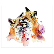 Rectangle with Face Pattern Paper, Gift Wrapping Paper, Fox, 255x205x0.50mm(DIY-WH0349-119-010)