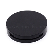 Reusable Plastic False Eyelashes Bottles, Empty Bottles, Flat Round, Black, 73.5x17mm(MRMJ-WH0063-45B)