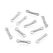 Tarnish Resistant 304 Stainless Steel Link Connectors, Stainless Steel Color, 10x2x1mm, Hole: 1.2mm(STAS-S117-019A)