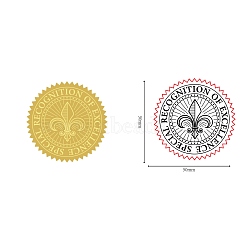 Self Adhesive Gold Foil Embossed Stickers, Medal Decoration Sticker, Word, 5x5cm(DIY-WH0211-057)