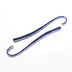 Antique Silver Plated Alloy Bookmarks, with Enamel, Blue, 120x23x4mm, Hole: 1.8mm(ENAM-L032-G01-AS)