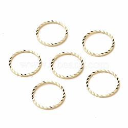 Brass Linking Rings, Long-Lasting Plated, Cadmium Free & Lead Free, Round Ring, Real 24K Gold Plated, 14x1mm, Inner Diameter: 12mm(KK-F831-018D-G-RS)