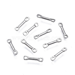 304 Stainless Steel Link Connectors, Stainless Steel Color, 10x2x1mm, Hole: 1.2mm(STAS-S117-019A)