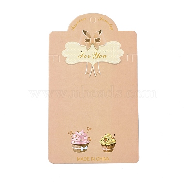 PeachPuff Rectangle Paper Earring Display Cards